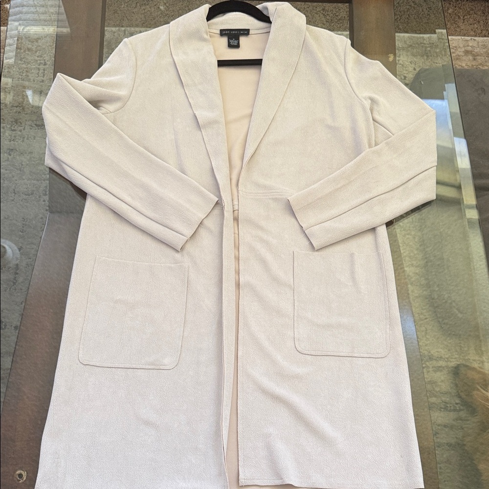 Cream Open Front Cardigan